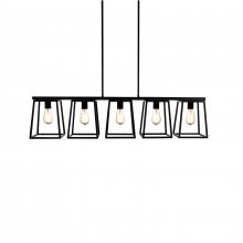  LP1155/BK - Aitkin - 5 Light Linear Pendant in Black