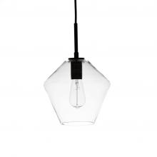  PD6731/BK/CL - Gladstone - Pendant in Black with Clear Glass
