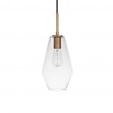  PD6732/CG/CL - Gladstone - Pendant in Champaign Gold with Clear Glass