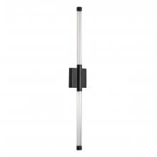  WL7012/BK/CL - Saskia - LED 2 Light 31 1/2 Wall Sconce In Black with Clear Glass and Clear Acrylic