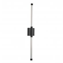  WL7012/BK/OP - Saskia - LED 2 Light 31 1/2 Wall Sconce In Black with Clear Glass and Opal Acrylic