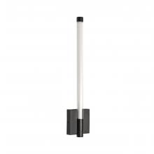  WL7013/BK/OP - Saskia - LED 16 Wall Sconce In Black with Clear Glass and Opal Acrylic