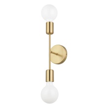 Eglo Canada 205331A - 2 LT Open Bulb Wall Light w/ a Brushed Gold Finish
