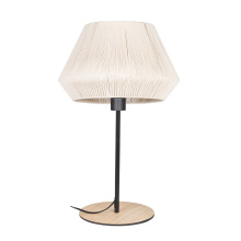 Eglo Canada 205758A - 1 LT Table Lamp w/ Black Finish & Cream Textile Thread Shade
