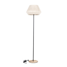 Eglo Canada 205759A - 1 LT Floor Lamp w/ Black Finish & Cream Textile Thread Shade