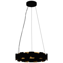 Eglo Canada 390031A - LED Pendant w/ Black Finish & Black & Gold Metal Shade