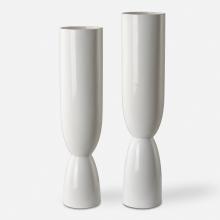 18138 - Uttermost Kimist White Vases, S/2