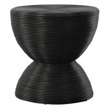  22899 - Uttermost Bongo Black Rattan Side Table