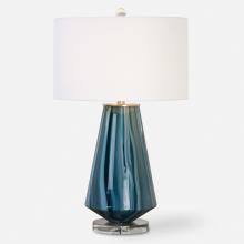  27225-1 - Uttermost Pescara Teal-gray Glass Lamp