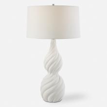  30240 - Uttermost Twisted Swirl White Table Lamp