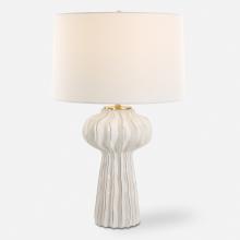  30258-1 - Uttermost Wrenley Ridged White Table Lamp