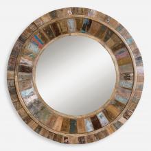  04017 - Uttermost Jeremiah Round Wood Mirror