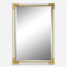  09879 - Uttermost Malik White & Gold Mirror