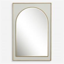  09916 - Uttermost Crisanta Gloss White Arch Mirror
