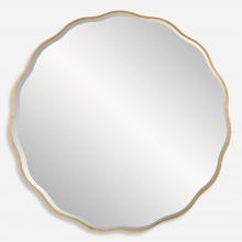  09943 - Uttermost Aneta Large Gold Round Mirror