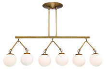  50776-PAB - Orion 6 Light Island in Patina Aged Brass