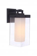  ZA5614-MN - Hayner 1 Light Medium Outdoor Wall Lantern in Midnight