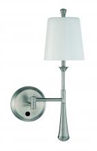  57461SA-BNK - Palmer 1 Light Swing Arm Wall Sconce in Brushed Polished Nickel