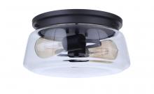  ZA3837-MN - Laclede 2 Light Outdoor Flushmount in Midnight