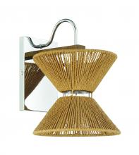  58561-CHWAL - Serena 1 Light Wall Sconce in Chrome/Walnut