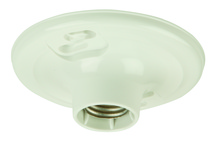  K212-P - Plastic Keyless 1 Light Socket Lamp Holder in White