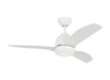 Visual Comfort & Co. Fan Collection 3AVLCR44RZWD - Avila Coastal 44 LED Ceiling Fan in Matte White with Matte White Blades and Light Kit