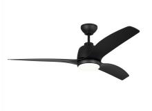 3AVLCR54MBKD - Avila 54" Dimmable Integrated LED Indoor/Outdoor Coastal Black Ceiling Fan with Light Kit