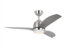  3AVLR44BSD - Avila 44 LED Ceiling Fan in Brushed Steel with Silver Blades and Light Kit