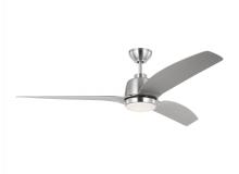  3AVLR60BSD - Avila 60 LED Ceiling Fan in Brushed Steel with Silver Blades and Light Kit