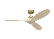  3CLNSM52BBSWWO - Collins Smart 52 Ceiling Fan in Burnished Brass with Washed White Oak Blades