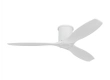  3CNHSM52RZW - Collins 52-inch indoor/outdoor smart hugger ceiling fan in matte white finish