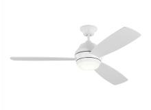  3IKDR52RZWD - Ikon 52-inch indoor/outdoor integrated LED dimmable ceiling fan in matte white finish
