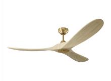 Visual Comfort & Co. Fan Collection 3MAVSM60BBSWWO - Maverick Smart 60 Ceiling Fan in Burnished Brass with Washed White Oak Blades