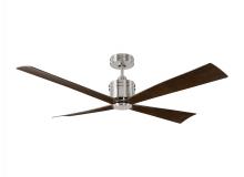  4LNCR56BS - Launceton 56-inch indoor/outdoor Energy Star ceiling fan in brushed steel silver finish